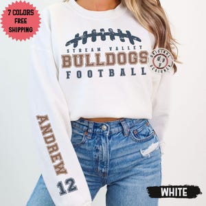 Personalized football team number sweatshirt football Mom sweatshirt football player name sweatshirt football fan pullover custom Football