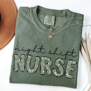 Comfort Colors* Night shift nurse t-shirt ER night shift nurse gift future nurse gift for nurse graduation gift medical worker t-shirt