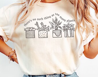 Comfort Colors* BOHO cactus plant t-shirt, retro succulent plants t-shirt for women, gardener shirt, plant lover shirt, cactus green shirt