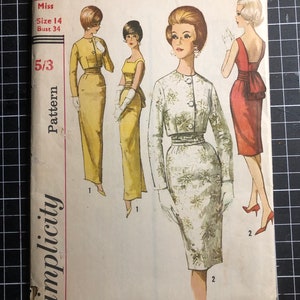 Simplicity 4653 Party dress Size 14 Bust 34 paper pattern. Not a PDF