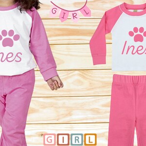 Kinderpyjamas, personalisierte Pyjamas, Kinderkleidung, personalisiertes Pyjama-Set, Weihnachtsgeschenk, personalisiertes Geschenk Bild 9