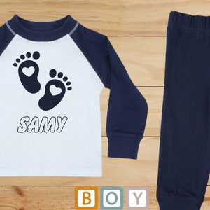 Kinderpyjamas, personalisierte Pyjamas, Kinderkleidung, personalisiertes Pyjama-Set, Weihnachtsgeschenk, personalisiertes Geschenk Bild 2