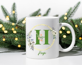 Personalisierte Tasse, personalisierte Tasse mit Ihrer Initiale und Ihrem Vornamen!