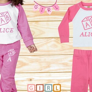 Kinderpyjamas, personalisierte Pyjamas, Kinderkleidung, personalisiertes Pyjama-Set, Weihnachtsgeschenk, personalisiertes Geschenk Bild 7