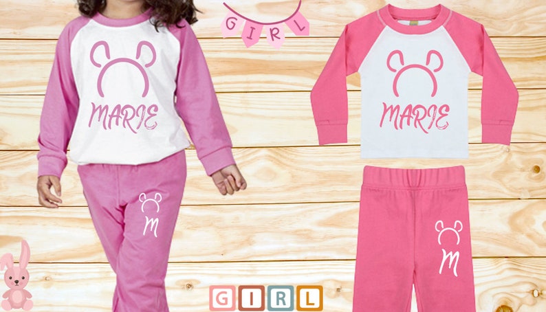 Kinderpyjamas, personalisierte Pyjamas, Kinderkleidung, personalisiertes Pyjama-Set, Weihnachtsgeschenk, personalisiertes Geschenk Bild 5