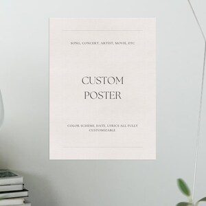 CUSTOM Song/Concert Poster