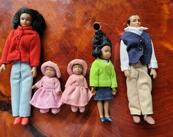 Vintage wire bendy dollhouse dolls, vintage tiny bendy dolls, wire dollhouse dolls