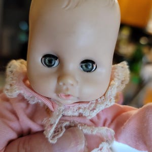Vintage Effenbee 7 inch baby doll , small jointed baby doll, vintage doll