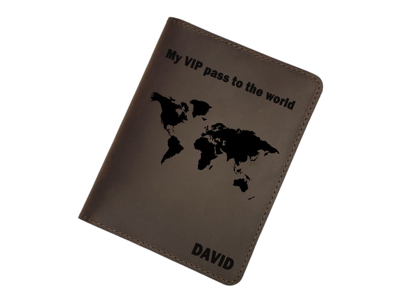 Leather Passport Cover, Custom Travel Wallet, Personalized Passport ...