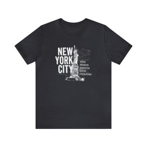 New York dark Liberty Unisex Jersey Short Sleeve T