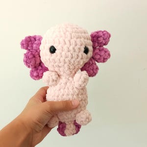 Axolotl Plüschtier - Amigurumi Axolotl - Axolotl Plüschtier Dekoration - Häkelsalamander - Amphibienplüschtier - Kawaii Axolotl Stofftier
