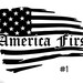 America First, Distressed Flag, Car Window Decal, Bumper Sticker. - Etsy