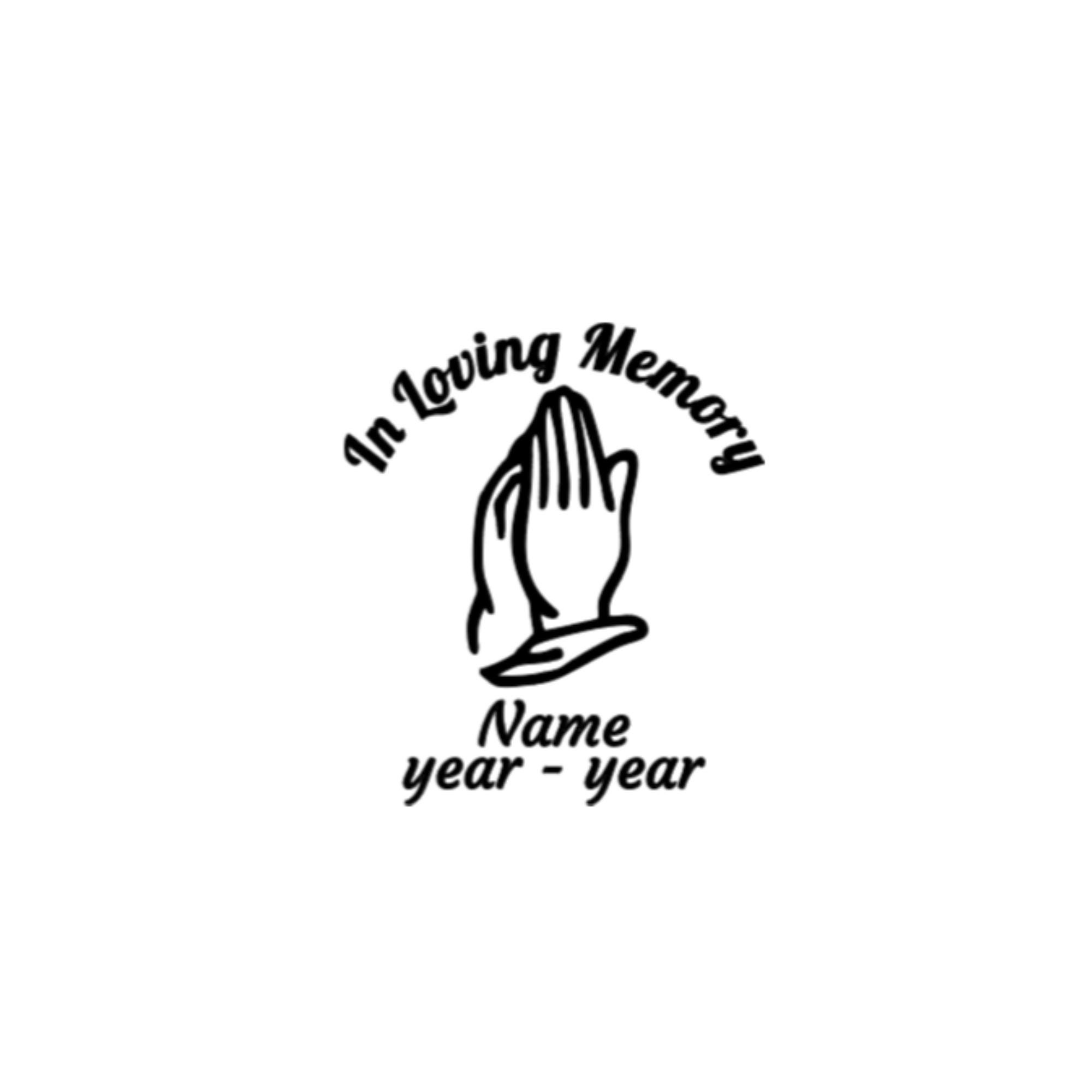 Praying Hands, in Loving Memory, Memorial Decal, Personalized Decal, - Etsy
