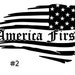 America First, Distressed Flag, Car Window Decal, Bumper Sticker. - Etsy