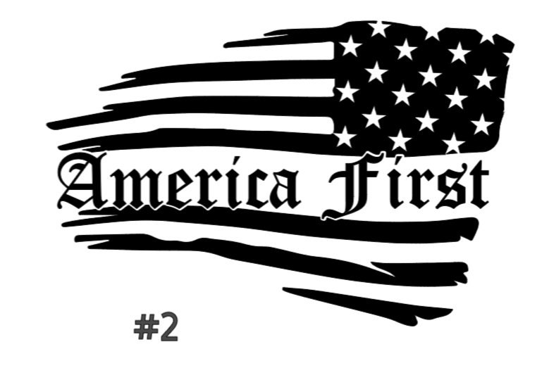 America First, Distressed Flag, Car Window Decal, Bumper Sticker. - Etsy