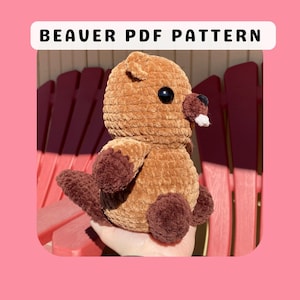 Beaver Crochet Pattern, Amigurumi Beaver Pattern, Beaver Plushie, Beaver Plush, Wildlife Amigurumi, Canadian Crochet Pattern