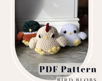Zestaw wzorów na szydełkowe ptaki 11 w 1 – Amigurumi Bird PDF Bundle – DIY Animal Toy Patterns