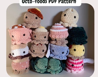 Octopus Crochet Pattern, Crochet Octopus, Amigurumi Pattern, Food Crochet Pattern, Crochet Food, PDF Pattern, Crochet Plushie