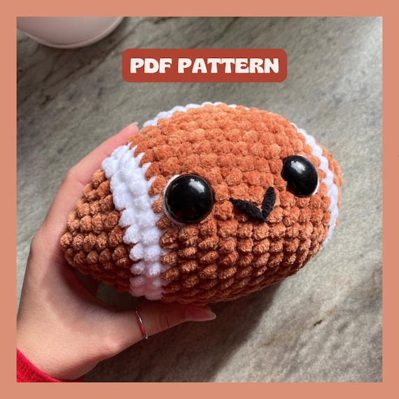 American Football Crochet Pattern – Amigurumi Sports Ball PDF