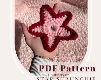 Star Scrunchie Crochet Pattern – Hair Accessory Crochet – Cute DIY Gift Idea