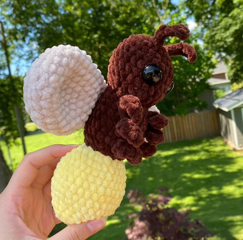 Eldfluga-virkmönster, Eldfluge-amigurumi-mönster, Insektsvirkmönster, Insekt-amigurumi-mönster, Blixt- och insektsvirkmönster bild 3