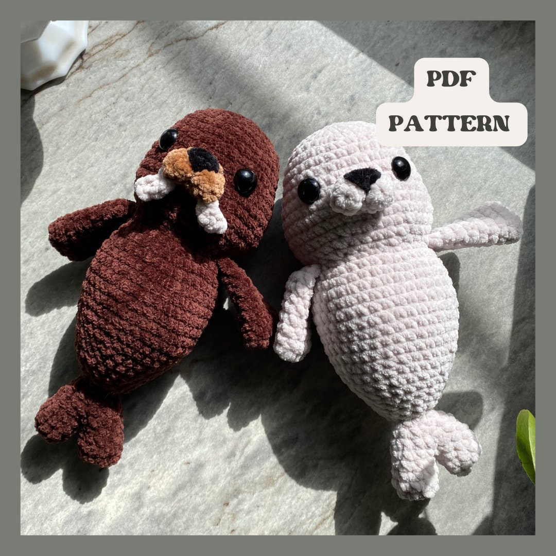 39 Seal Crochet Patterns for Ocean-Themed Amigurumi, Gifts, and Cozy Decor 6 Seal and Walrus Crochet Pattern Set