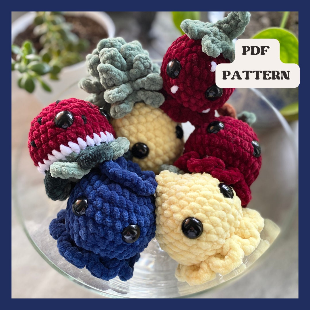 39 Octopus Crochet Patterns for Amigurumi, Plushies, Keychains, and Statement Makes 37 Crochet Fruit Octopus
