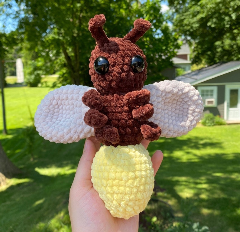 Eldfluga-virkmönster, Eldfluge-amigurumi-mönster, Insektsvirkmönster, Insekt-amigurumi-mönster, Blixt- och insektsvirkmönster bild 2