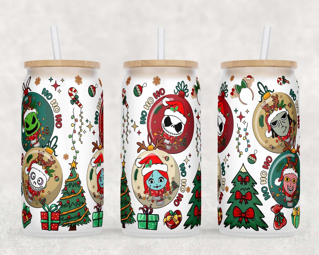 Nightmare Before Christmas Beer Can Glass Tumblergrinchmas Etsy