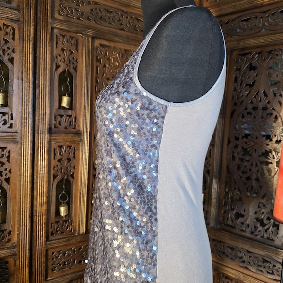 Silver Sequin Top — Express X-Small - image 8