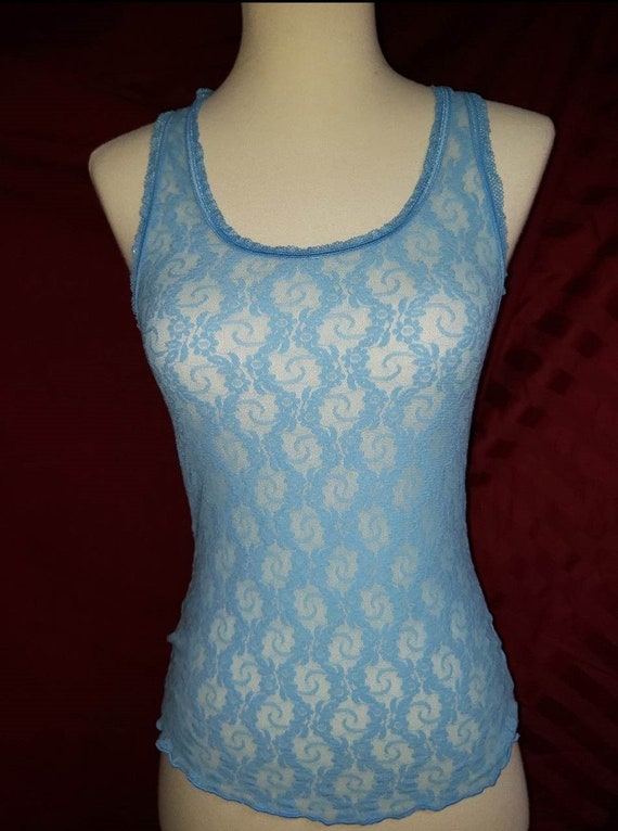 Baby Blue Lace Racerback Camisole