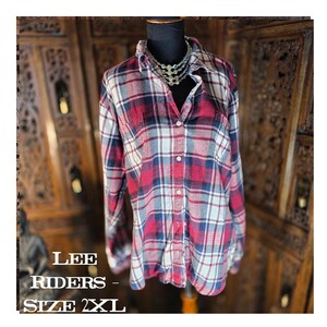Vintage Red Flannel Shirt Collection Lee Riders –  2XL