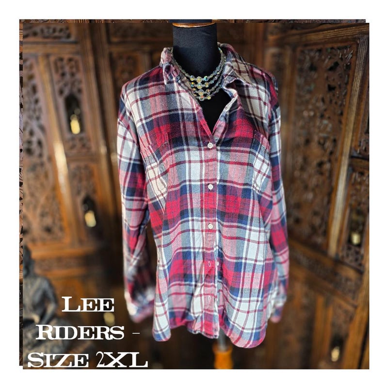 Vintage Red Flannel Shirt Collection Lee Riders –  2XL