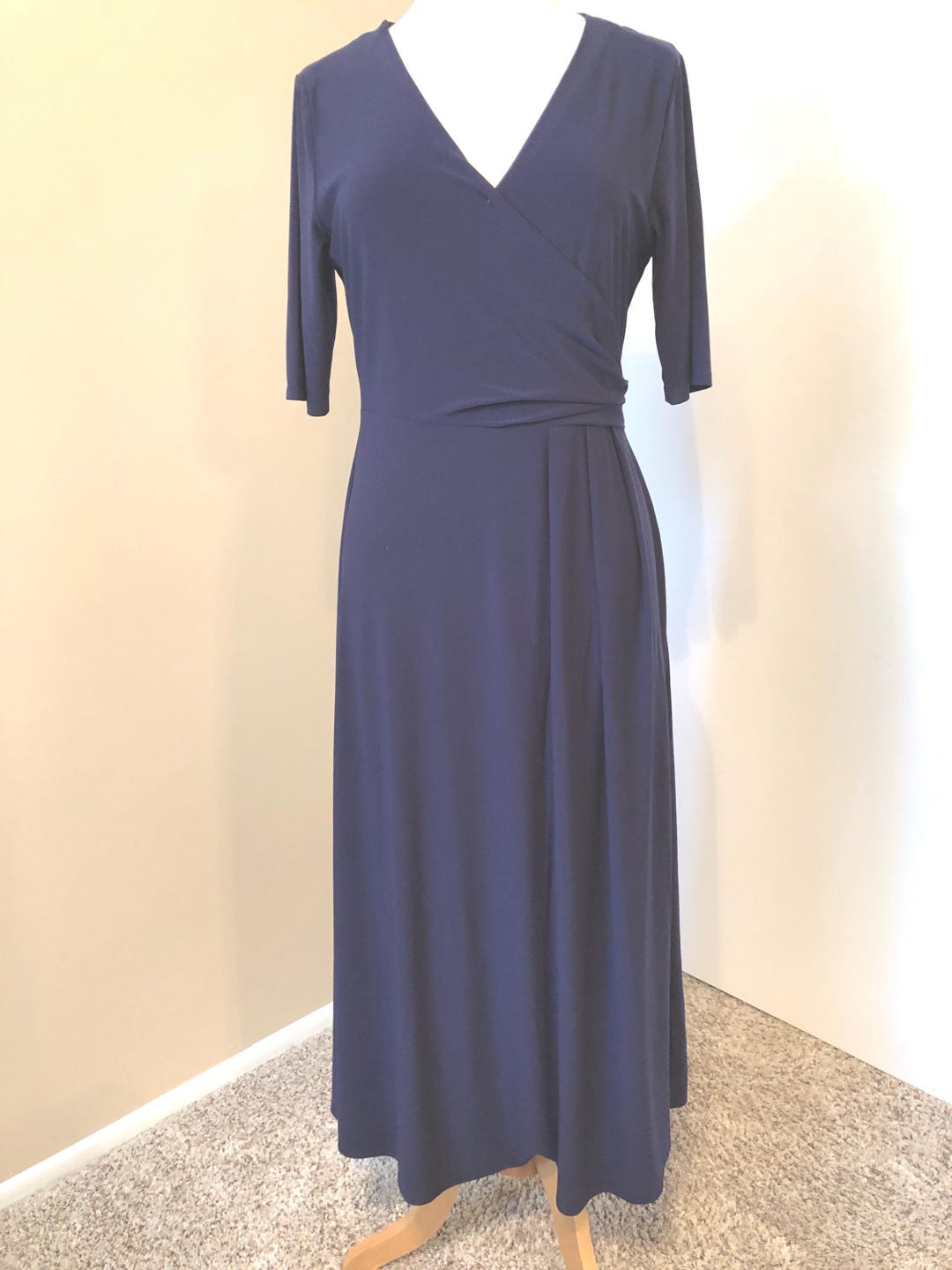 knee length dresses for ladies Collared Button Down Shirt Sweater Midi Dress - Small / Green