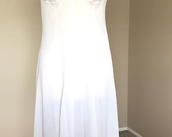 Full Slip, White, Olga, Lace, Nylon, Size 36, Made in USA