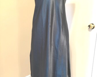 Nightgown, Dark Green, California Miss, Polyester, Size Medium