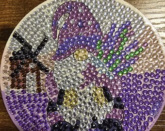 Posavasos con arte de diamantes