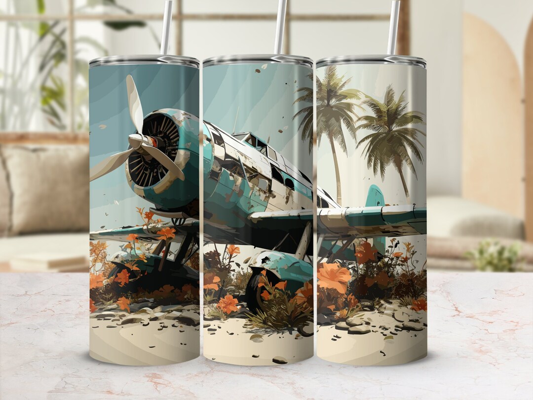 WW2 Airplane Tumbler 20oz Tumbler With Straw Vibrant Etsy