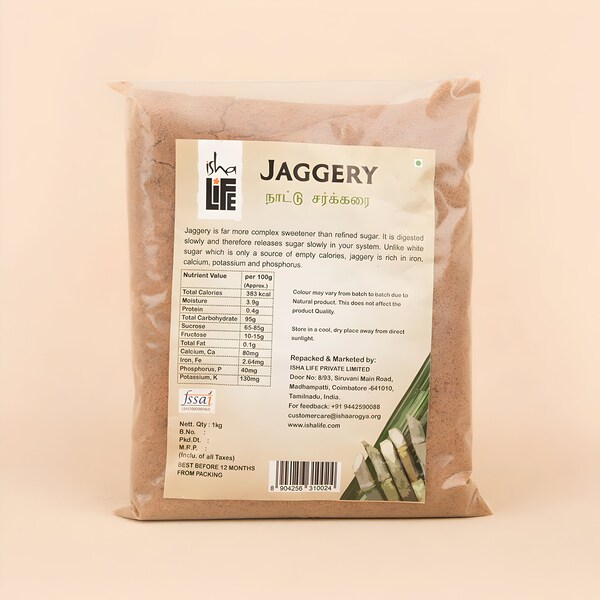 Pure and natural Jaggery. Great alternative to white sugar. Chemical free. High in nutrition (1kg)