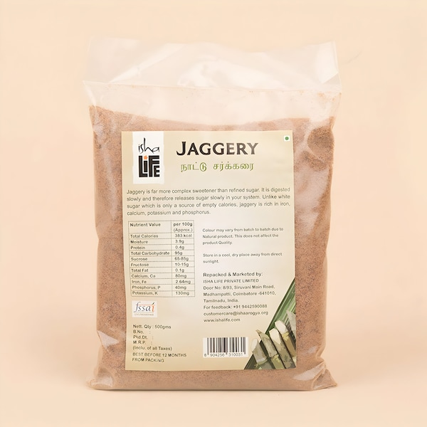 Pure and natural Jaggery. Great alternative to white sugar. Chemical free. High in nutrition (500gm)