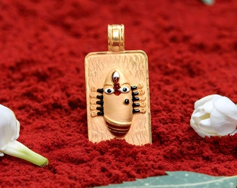 Isha Linga Bhairavi 22KT Gold Pendant - 16 gm (Sandal)