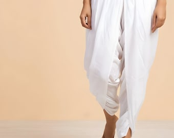 Women's 100% Organic Cotton Dhoti Pant - White