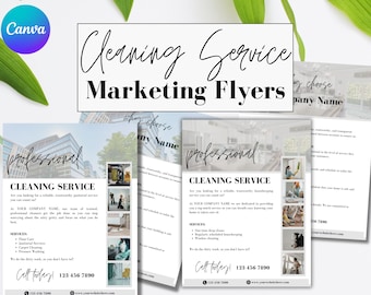 May include: A flyer advertising a professional cleaning service. The flyer is white with black text and images of a cleaning crew. The text says "Cleaning Service" and "Call Today!" with a phone number. The flyer also lists services offered, such as "House Care Services", "Janitorial Services", "Carpet Cleaning", and "Window Washing".