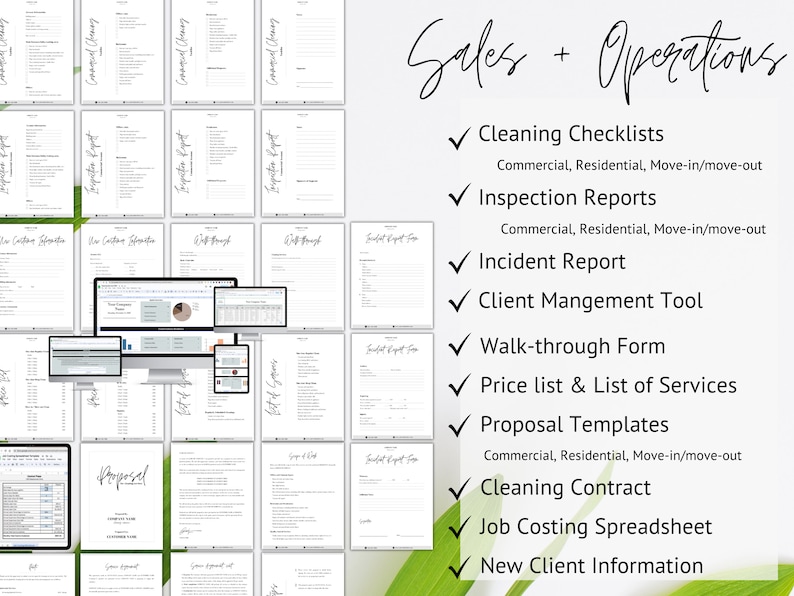 CLEANING BUSINESS BUNDLE Cleaning Contract Cleaning Service Flyer