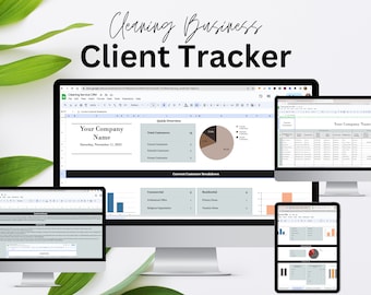 CLEANING SERVICE Business Templates Client Tracker CRM Template Google Sheet Cleaning Business Forms Janitorial Template Commercial Cleaning