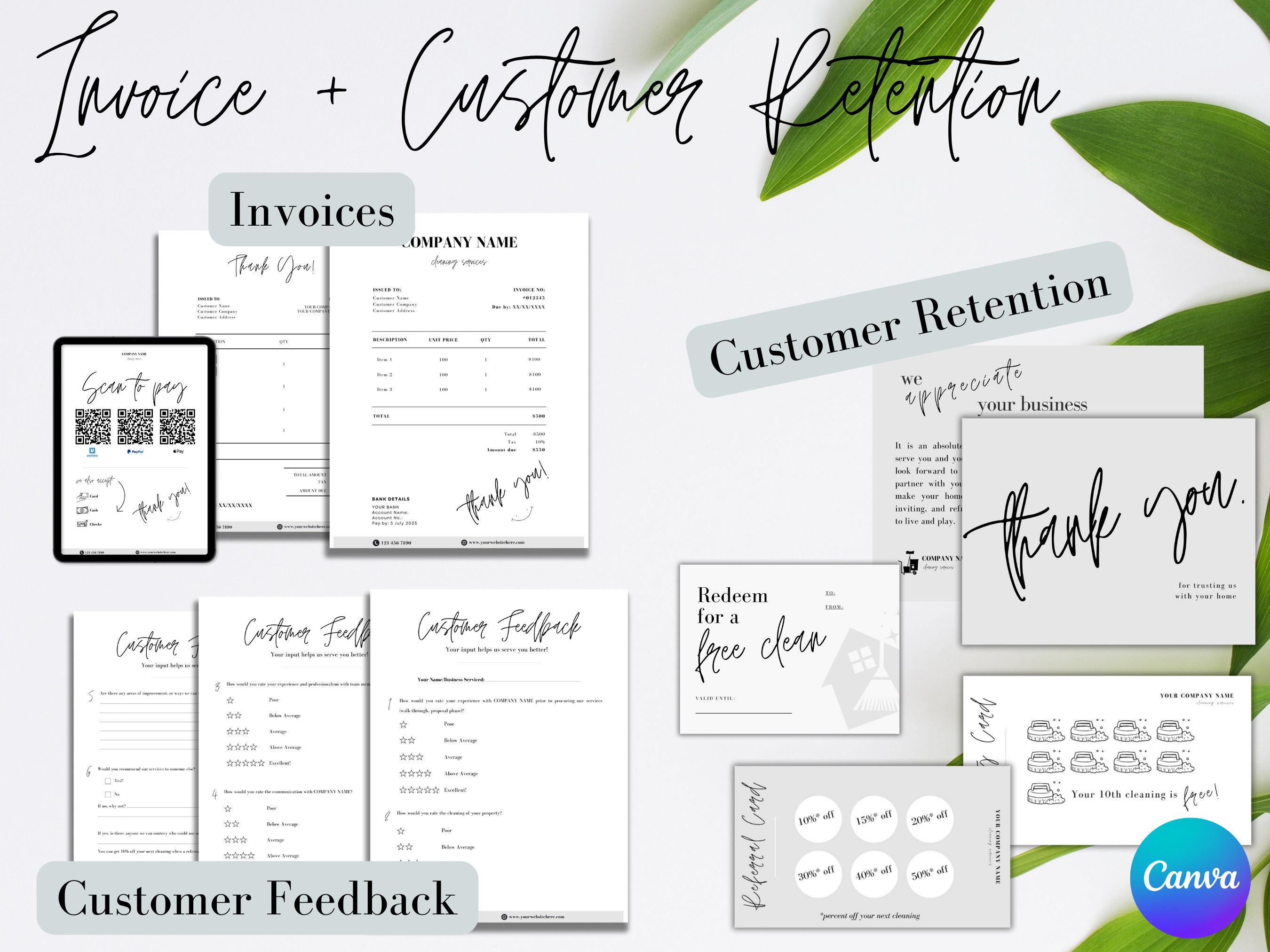 Cleaning Business Templates, Cleaning Business Bundle, Cleaning Service