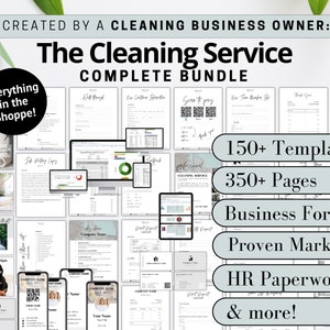 CLEANING BUSINESS BUNDLE Cleaning Contract Cleaning Service Flyer Commercial Cleaning Checklist Employee Handbook Cleaning Form Social Media