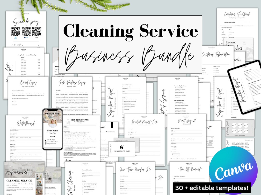 Cleaning Business Templates, Cleaning Business Bundle, Cleaning Service