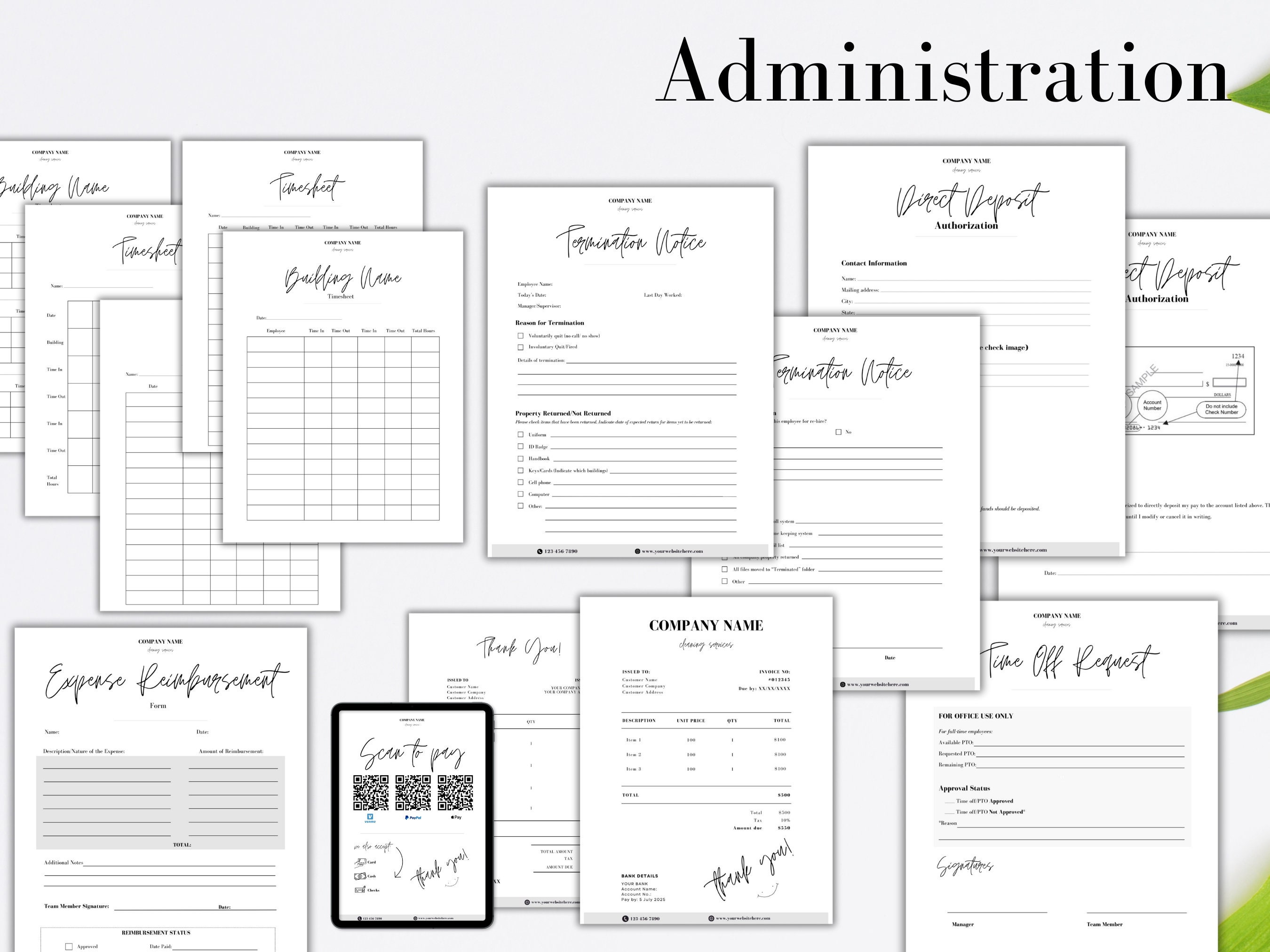 Cleaning Business Templates, Cleaning Business Bundle, Cleaning Service