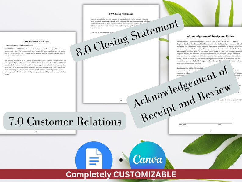 EMPLOYEE HANDBOOK TEMPLATE Human Resources Templates Human Resources